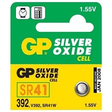 Battery GP Silver Oxyde SR41 V384 SR41SW qty1