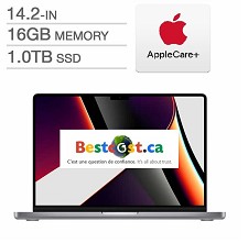 Apple MacBook PRO 14.2'' M1 1TB SSD 16GB GrisCo MKGQ3LL/A AC+ Anglais